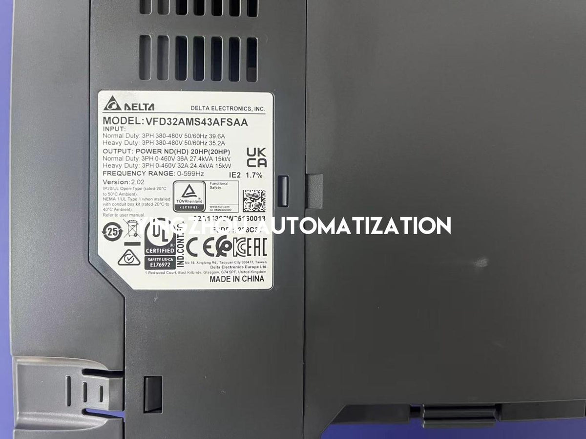 Delta MS300 VFD32AMS43AFSAA VFD - 15kW (20HP), 460V 3-Phase, Built-in EMC Filter & STO-vezhoo