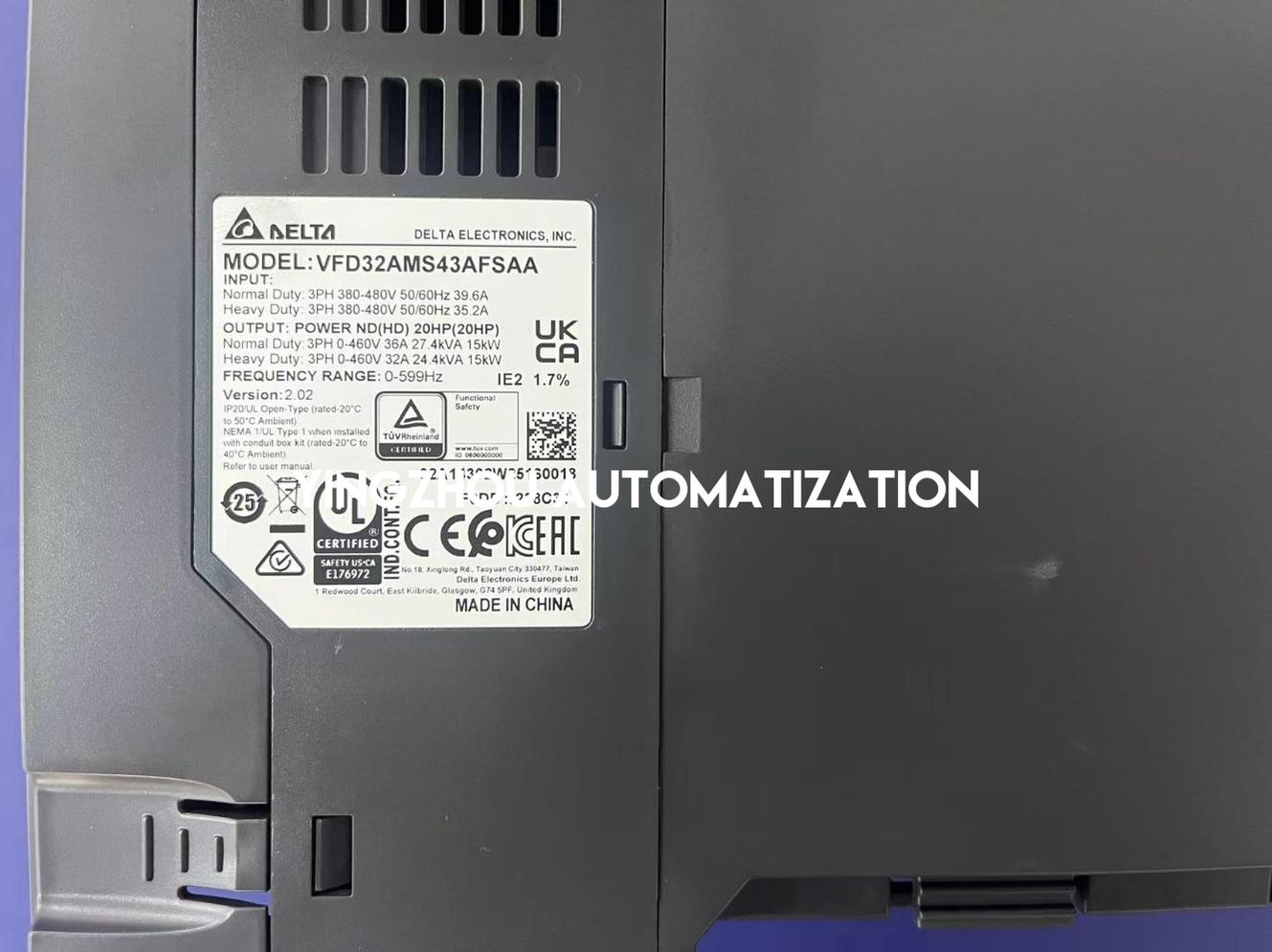 Delta MS300 VFD32AMS43AFSAA VFD - 15kW (20HP), 460V 3-Phase, Built-in EMC Filter & STO-vezhoo