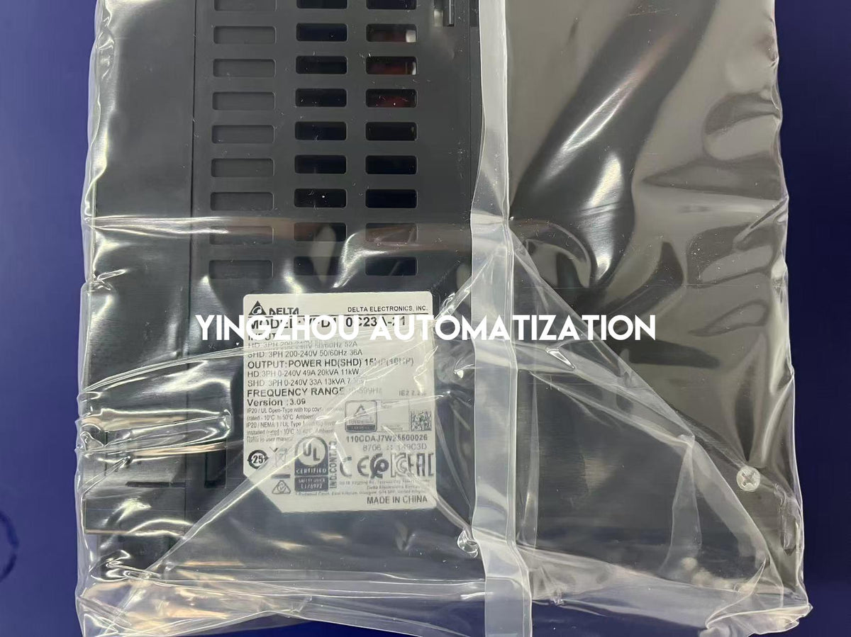 Delta VFD-C2000 VFD110C23A-21 AC Drive - 11kW (15HP), 230V 3-Phase, FOC Control-vezhoo