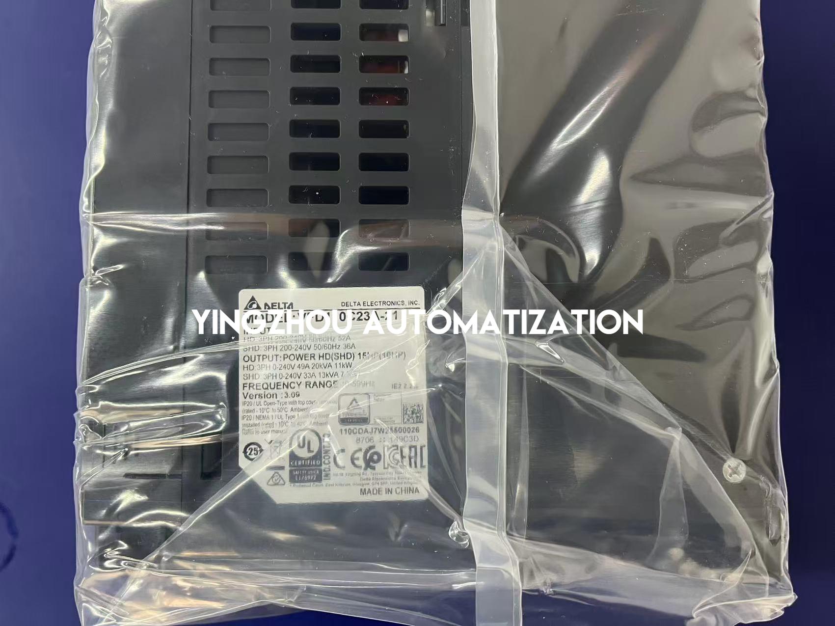 Delta VFD-C2000 VFD110C23A-21 AC Drive - 11kW (15HP), 230V 3-Phase, FOC Control-vezhoo