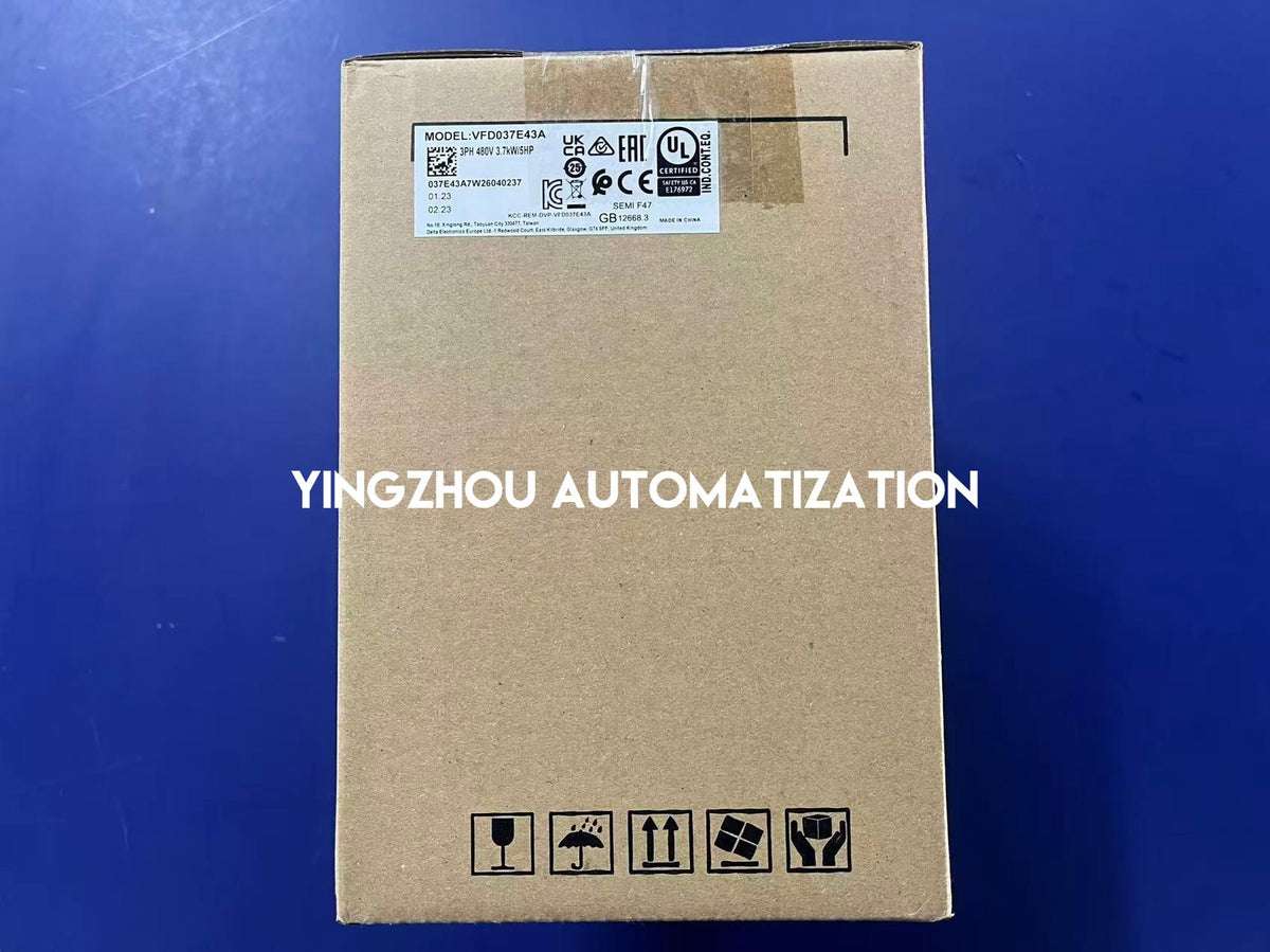 Delta VFD-E Series VFD037E43A Variable Frequency Drive | 3.7kW (5HP) | 3-Phase 460V | IP20-vezhoo
