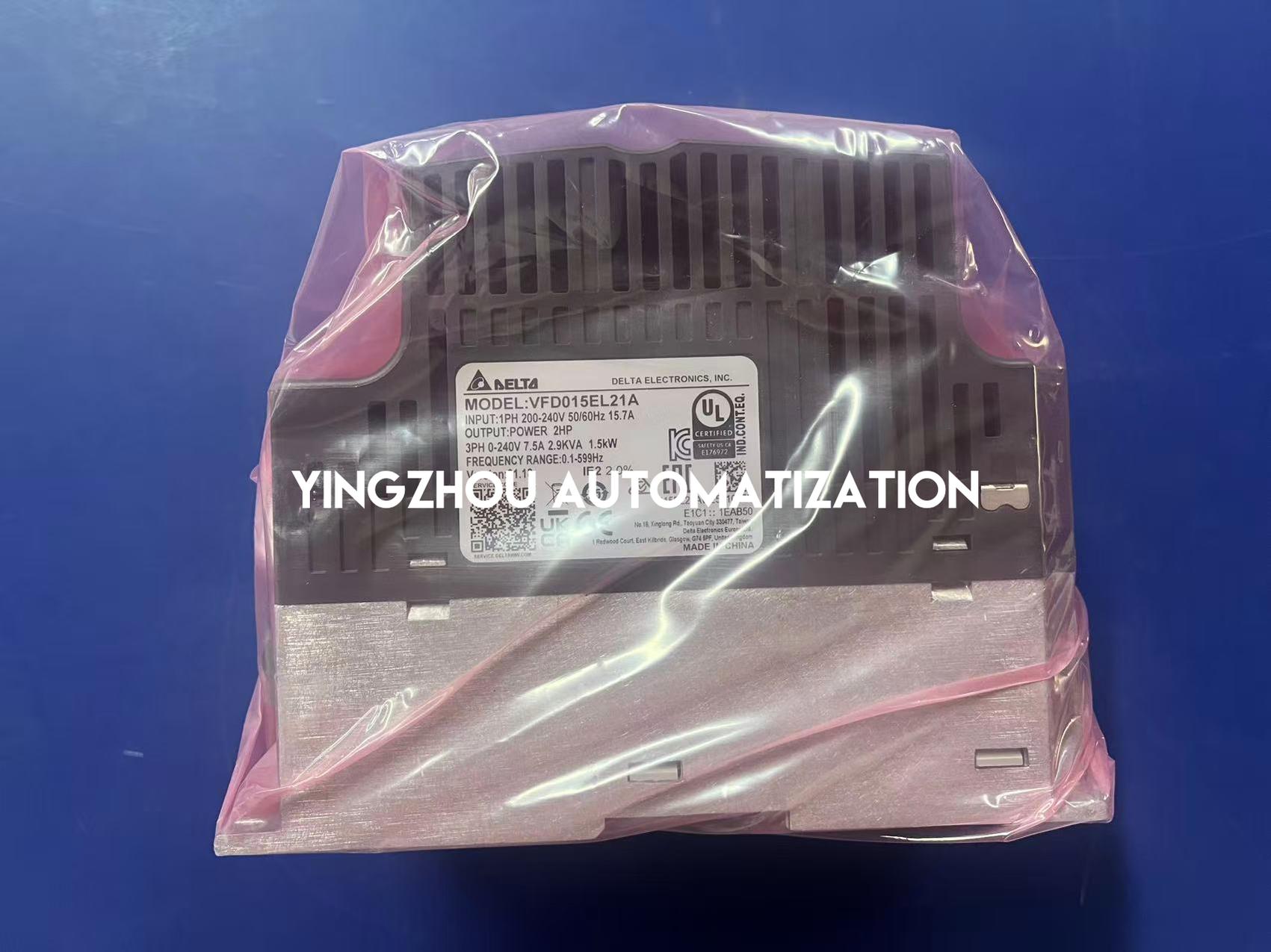 Delta VFD-EL VFD015EL21A AC Drive - 1.5kW (2HP), 230V 1-Phase Input, IP20-vezhoo