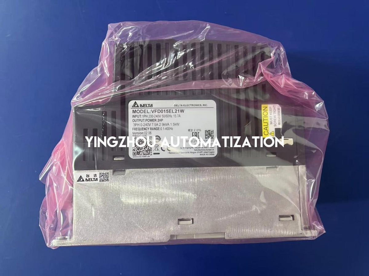 Delta VFD015EL21W VFD-EL-W Series AC Drive - 1.5kW (2HP), 230V 1-Phase Input, Compact Variable Frequency Drive-vezhoo
