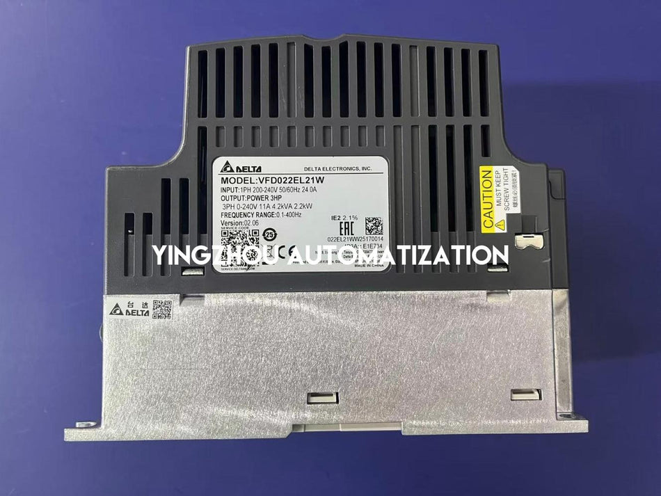 Delta VFD022EL21W VFD-EL-W Series AC Drive - 2.2kW (3HP), 230V 1-Phase Input, Compact Variable Frequency Drive-vezhoo