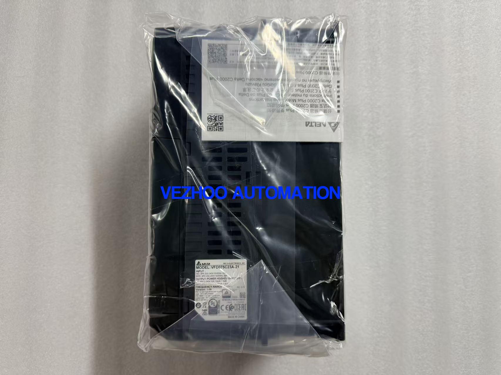 Delta VFD075C23A-21 VFD-C2000 Series 7.5kW 10HP 230V 3-Phase AC Motor Drive Inverter-vezhoo