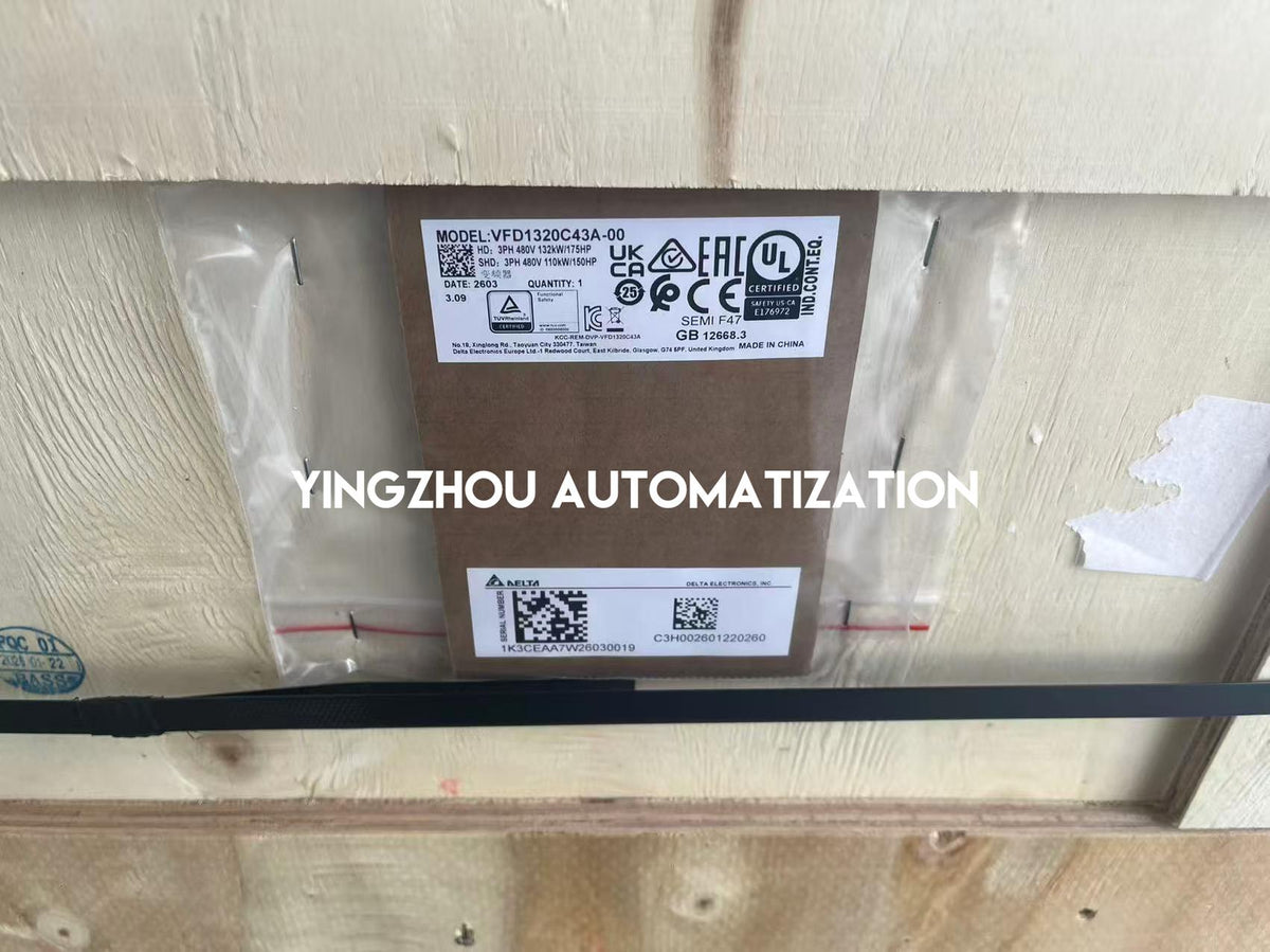 Delta VFD1320C43A-00 C2000+ Series VFD - 175HP (132kW), 460V, 3-Phase, IP00-vezhoo