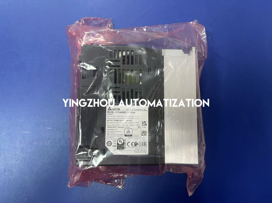 Delta VFD4A8MS21ANSAA MS300 Series VFD - 0.75kW (1HP), 230V Single-Phase Input, Compact Vector Control-vezhoo