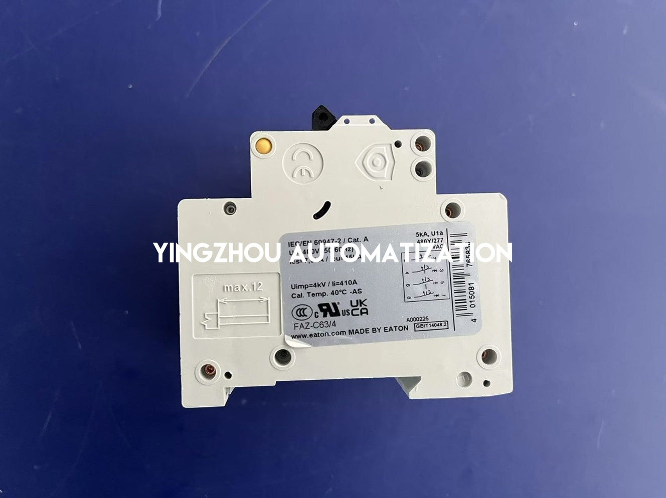Eaton Moeller FAZ-C63/4 Miniature Circuit Breaker | 4-Pole, 63A, Type C Curve-vezhoo