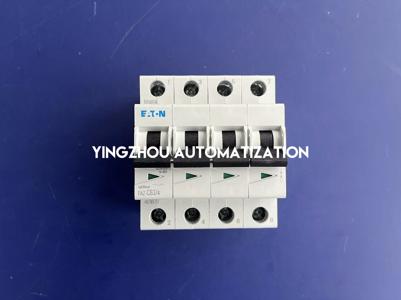Eaton Moeller FAZ-C63/4 Miniature Circuit Breaker | 4-Pole, 63A, Type C Curve-vezhoo