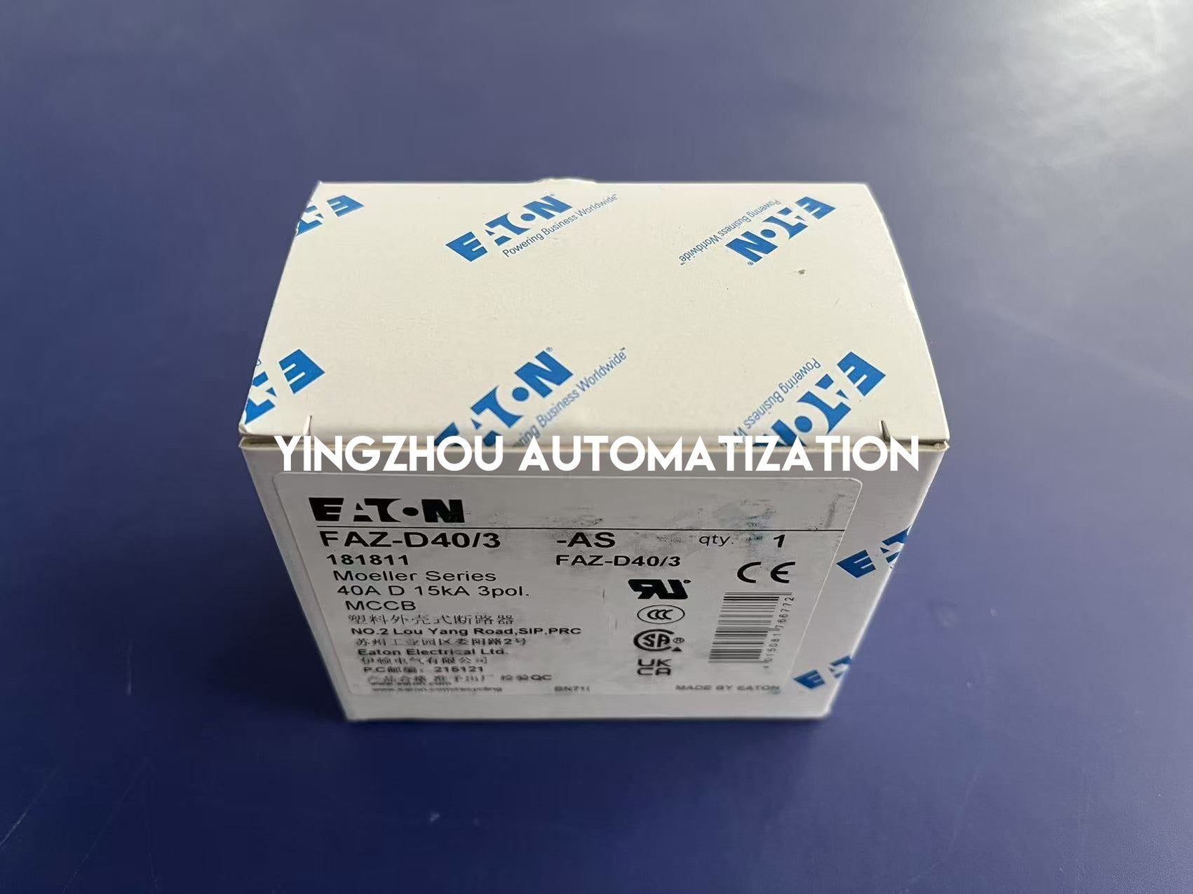 Eaton Moeller FAZ-D40/3 Miniature Circuit Breaker | 3-Pole, 40A, Type D Curve-vezhoo