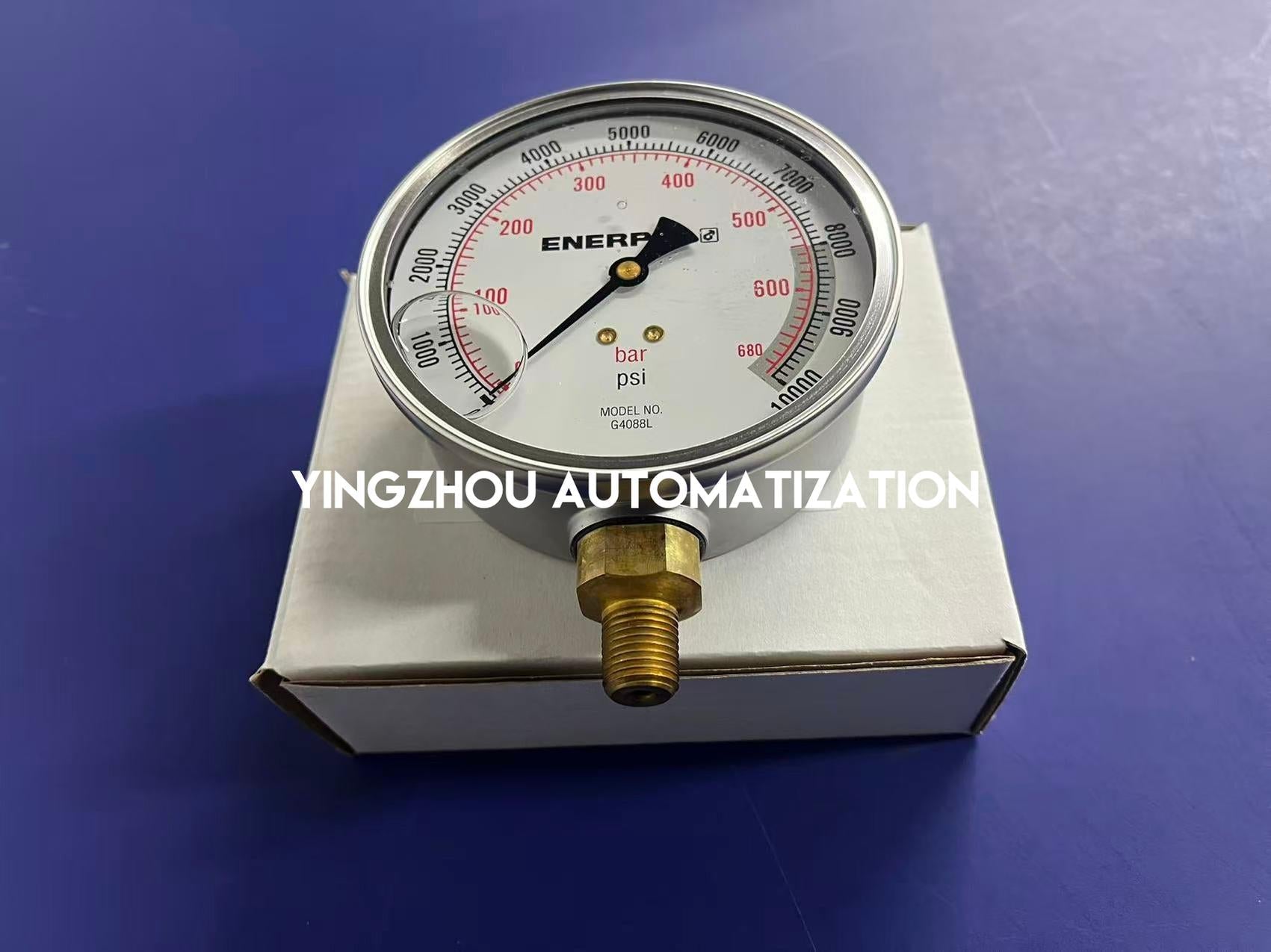 Enerpac G4088L Hydraulic Pressure Gauge | 4" Face | 0-10,000 psi / 0-700 bar | 1/4" NPT-vezhoo
