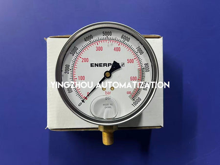 Enerpac G4088L Hydraulic Pressure Gauge | 4" Face | 0-10,000 psi / 0-700 bar | 1/4" NPT-vezhoo