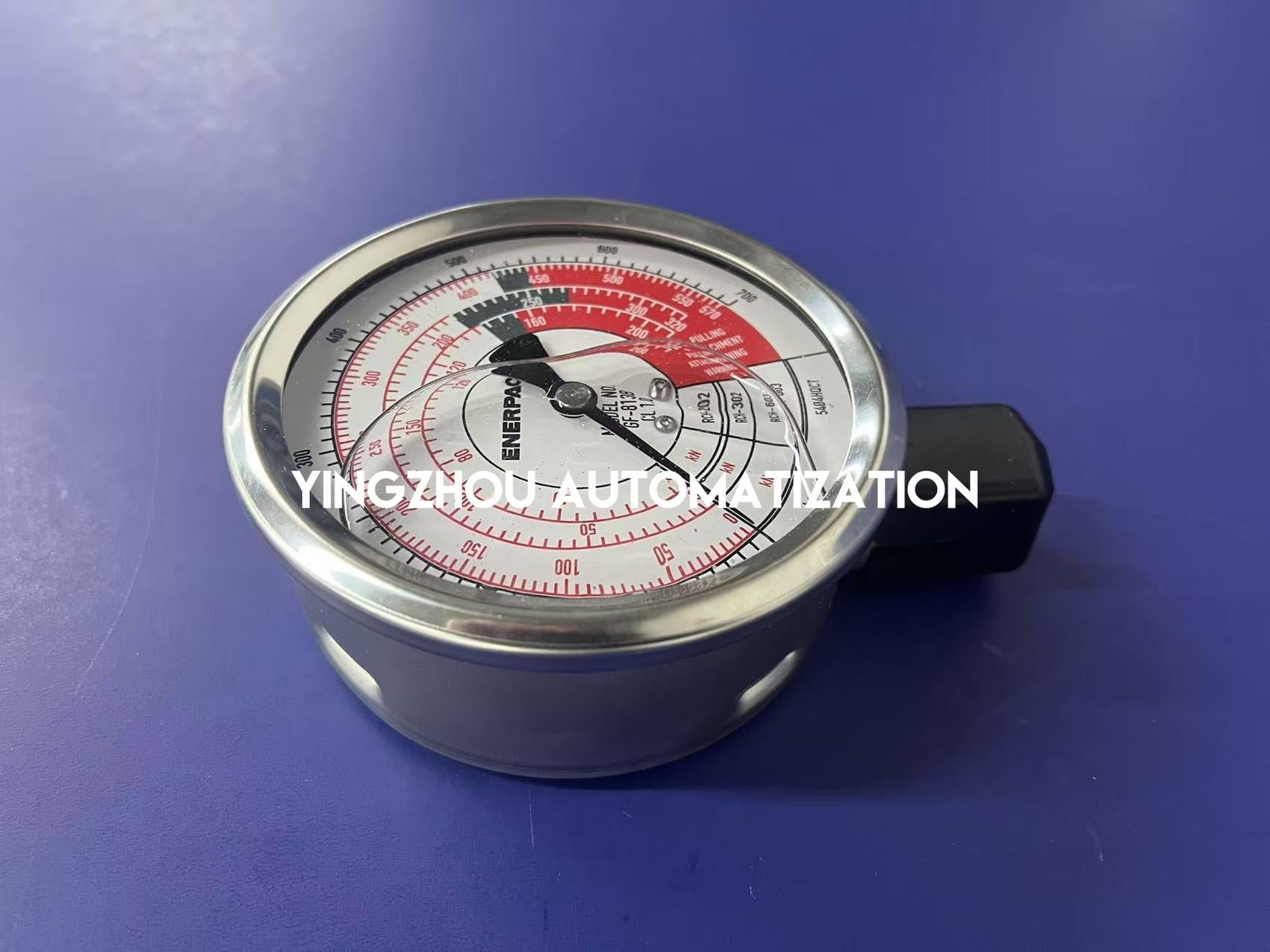 Enerpac GF813B Hydraulic Force & Pressure Gauge | 4" Face, Metric Scale, 10,000 psi-vezhoo