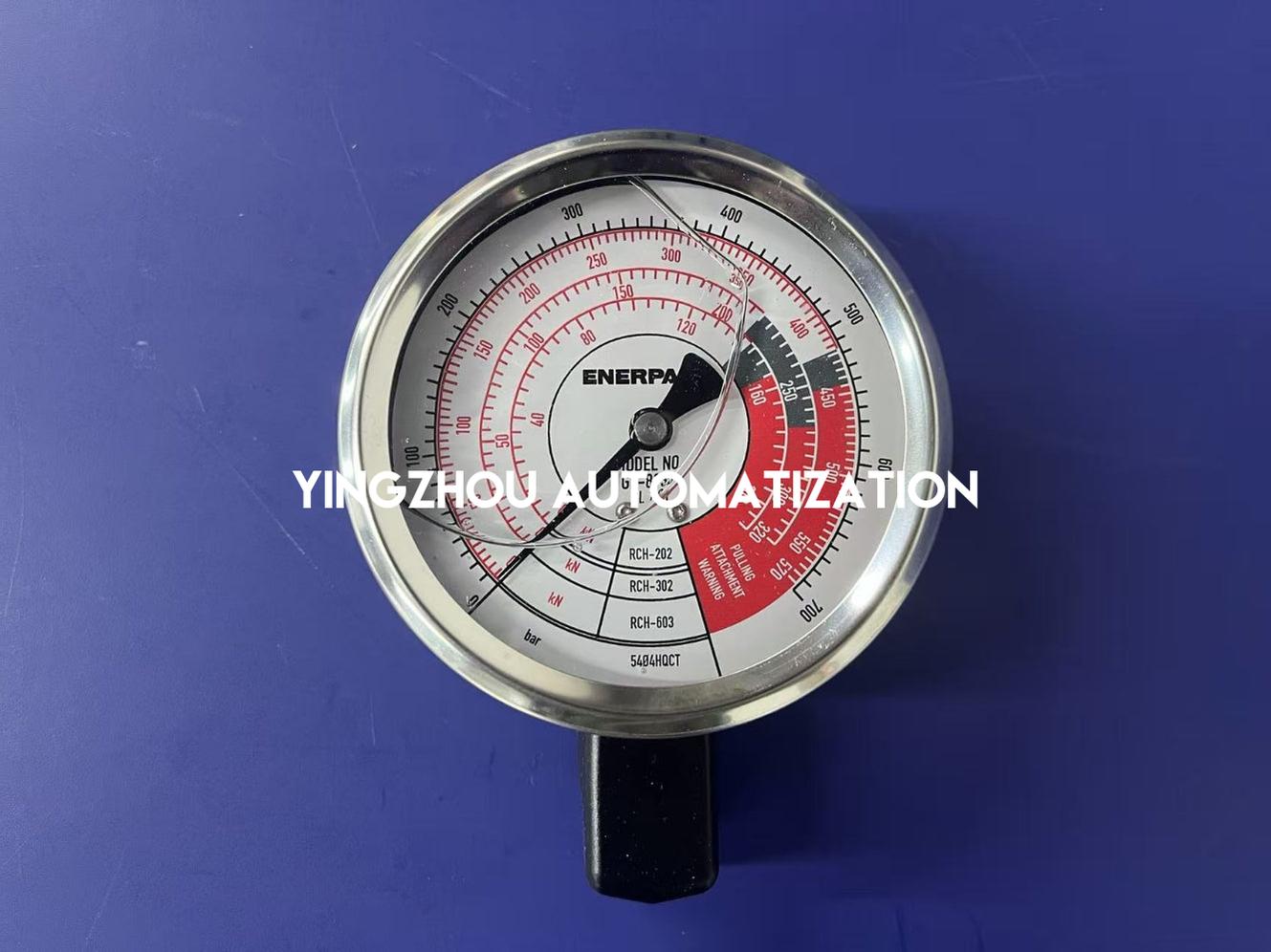 Enerpac GF813B Hydraulic Force & Pressure Gauge | 4" Face, Metric Scale, 10,000 psi-vezhoo