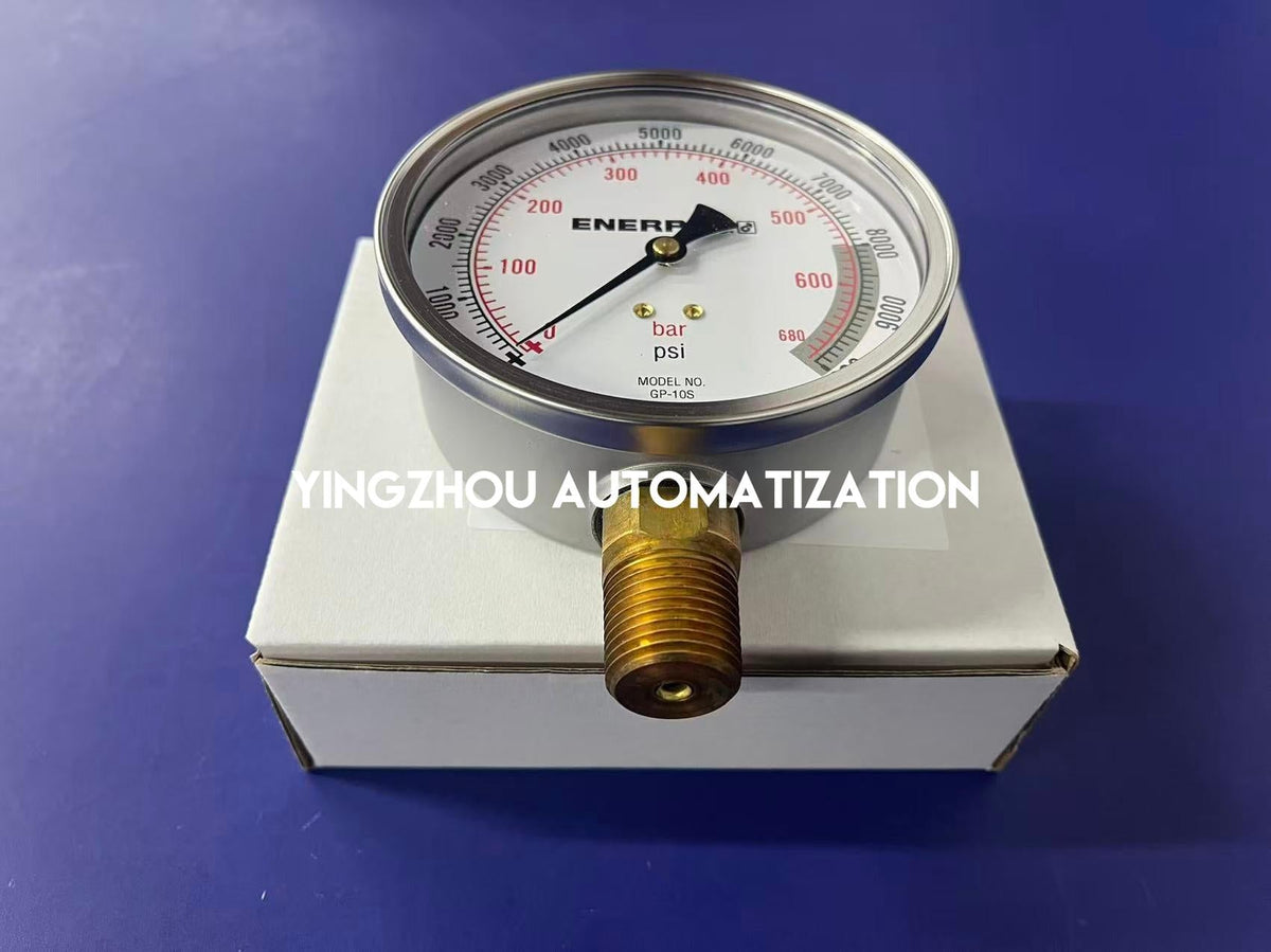 Enerpac GP10S Hydraulic Pressure Gauge | 10,000 psi / 700 bar, 4" Face, 1/2" NPTF-vezhoo