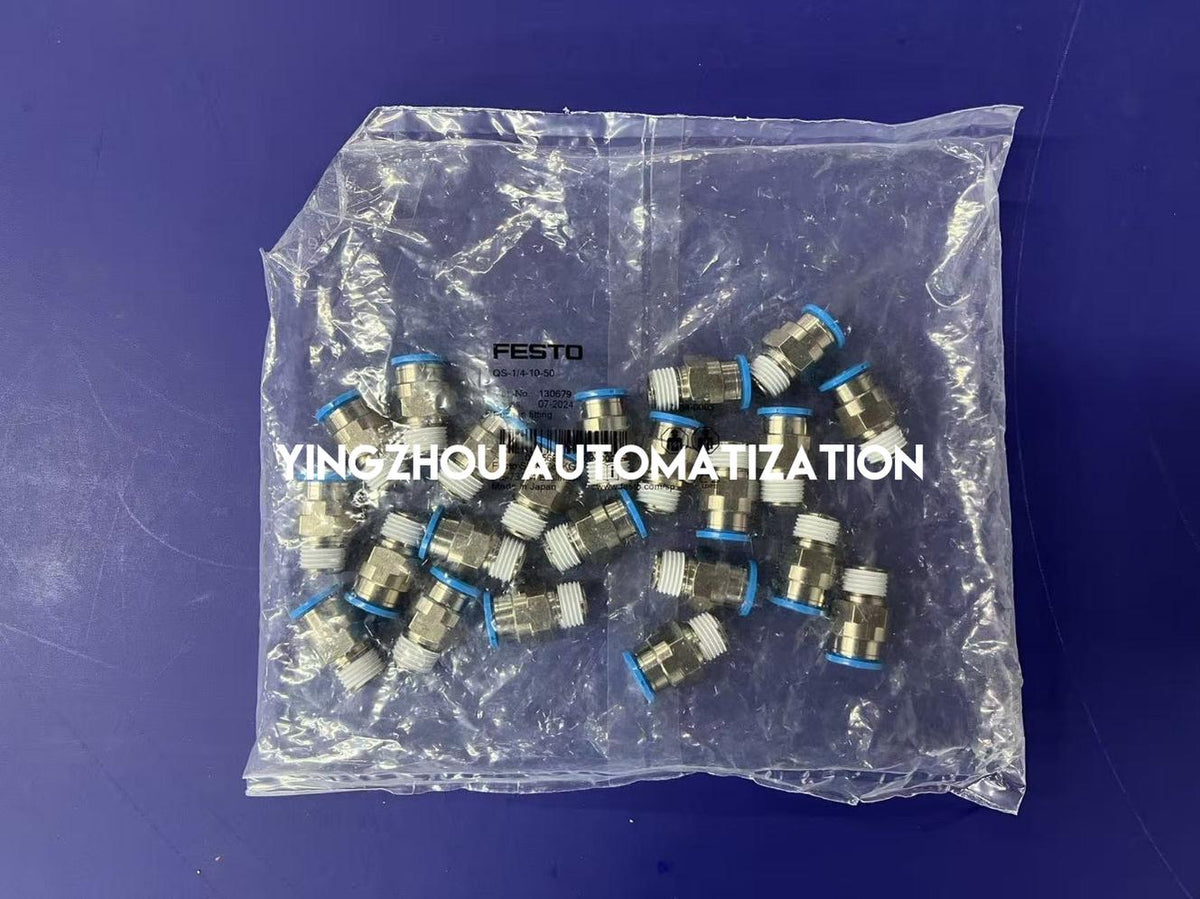 Festo 130679 QS-1/4-10-50 Push-in Fitting | G1/4" Thread to 10mm Tube | Pack of 50-vezhoo