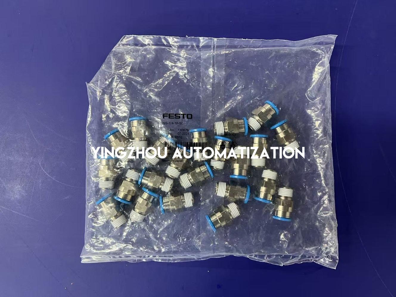 Festo 130679 QS-1/4-10-50 Push-in Fitting | G1/4" Thread to 10mm Tube | Pack of 50-vezhoo