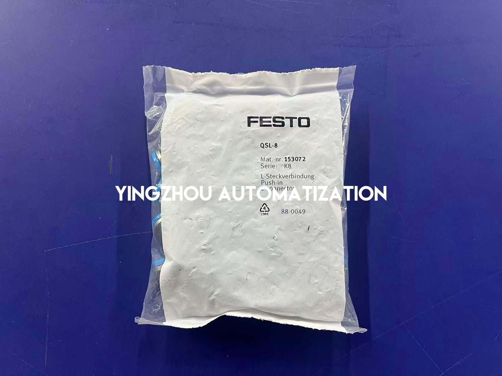 Festo 153072 QSL-8 Push-In L-Fitting | 8mm to 8mm Elbow | Pneumatic Union-vezhoo