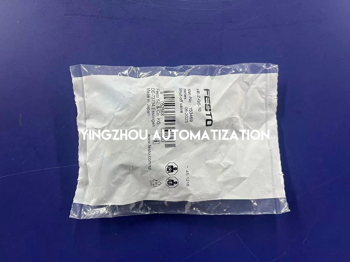 Festo 153469 HE-2-QS-10 Manual Shut-Off Valve | 10mm Push-In | 2/2-Way Bistable-vezhoo