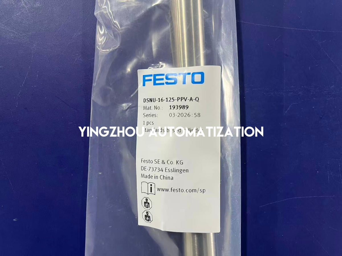 Festo 193989 DSNU-16-125-PPV-A-Q Round Cylinder | 16mm Bore | 125mm Stroke | Adjustable Cushioning-vezhoo