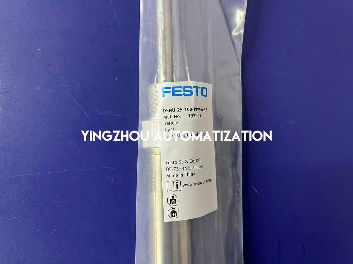 Festo 193991 DSNU-25-100-PPV-A-S2 Round Cylinder | ISO 6432 | 25mm Bore | 100mm Stroke | Reinforced Rod-vezhoo