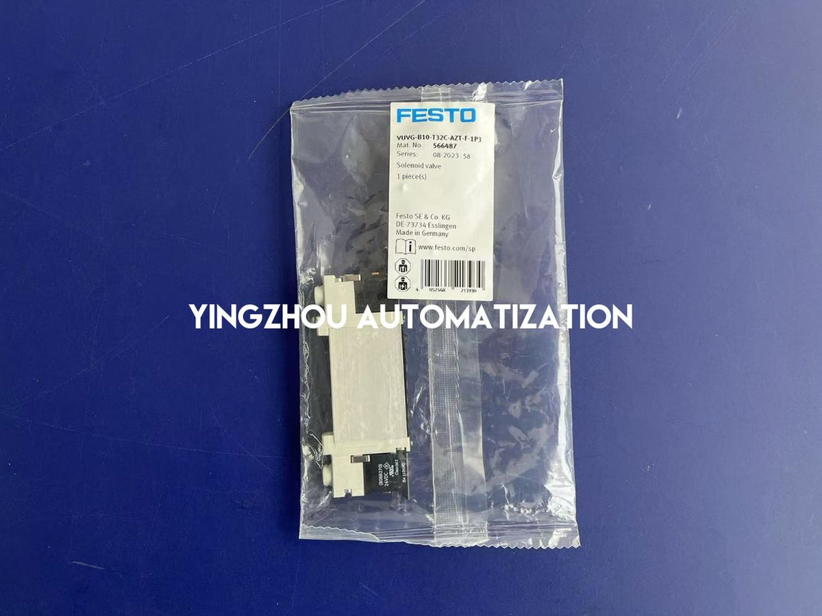 Festo 566487 VUVG-B10-T32C-AZT-F-1P3 Solenoid Valve | 2x 3/2-Way NC | 24V DC | 10mm-vezhoo