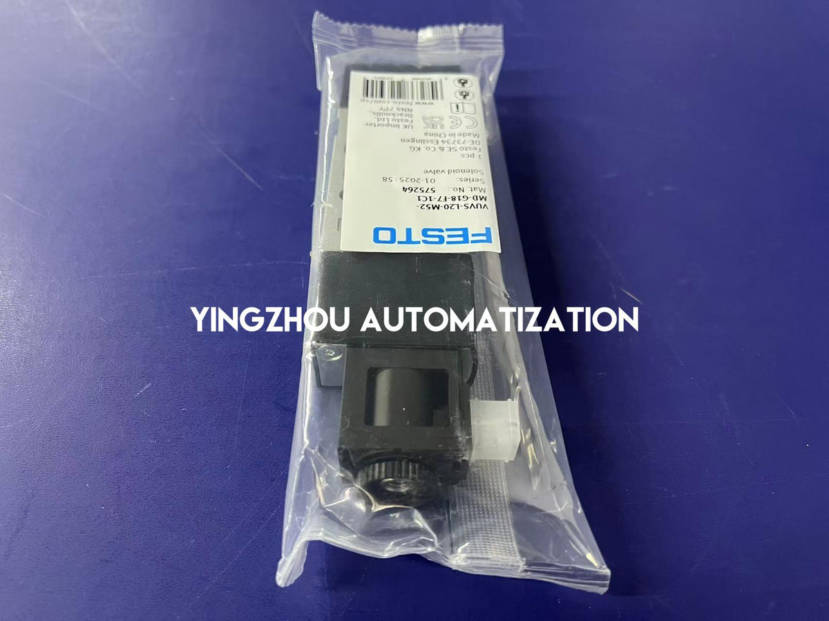 Festo 575264 VUVS-L20-M52-MD-G18-F7-1C1 Solenoid Valve | 5/2-Way | Monostable | G1/8"-vezhoo