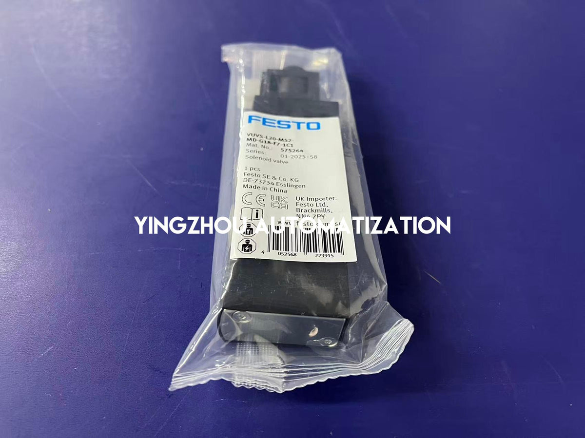 Festo 575264 VUVS-L20-M52-MD-G18-F7-1C1 Solenoid Valve | 5/2-Way | Monostable | G1/8"-vezhoo