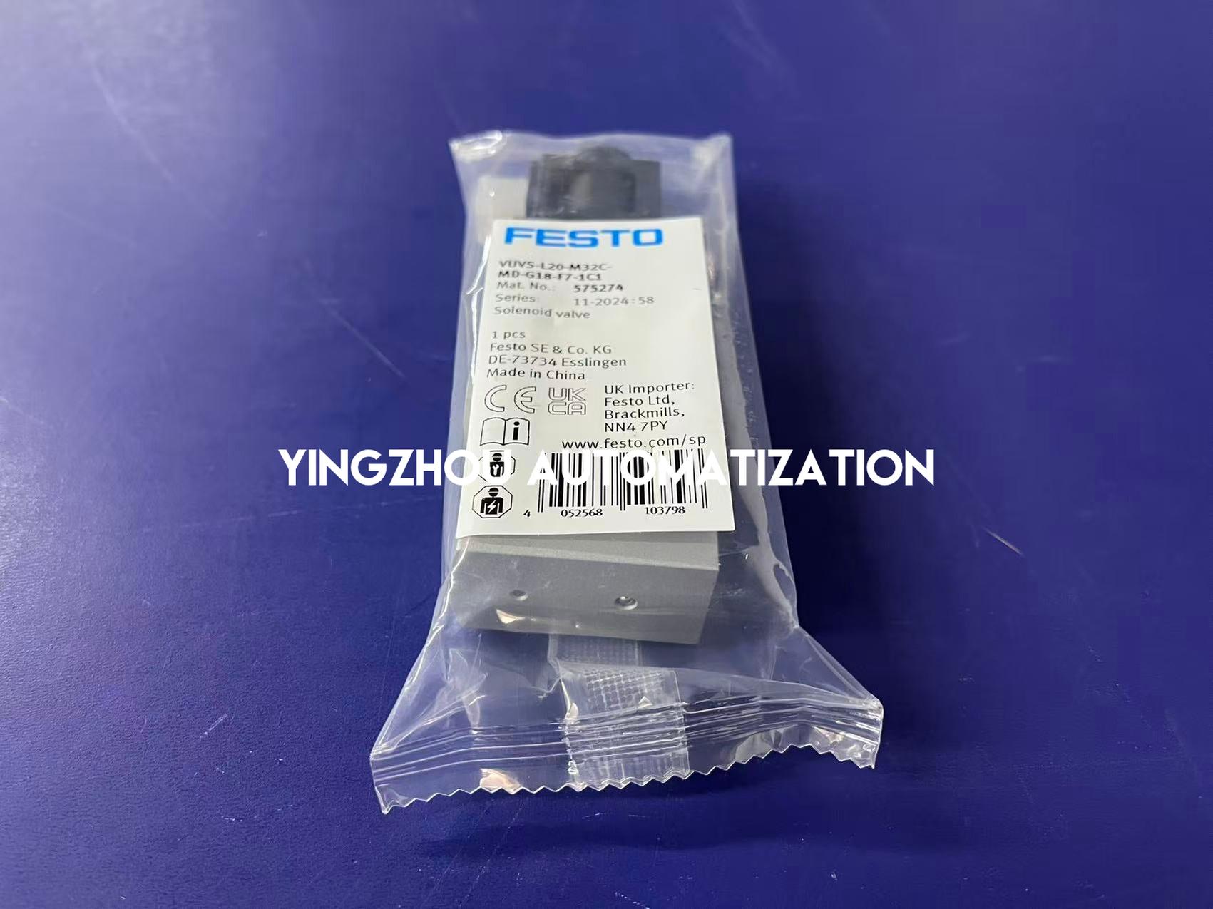 Festo 575274 VUVS-L20-M32C-MD-G18-F7-1C1 Solenoid Valve | 3/2-Way | NC | G1/8"-vezhoo