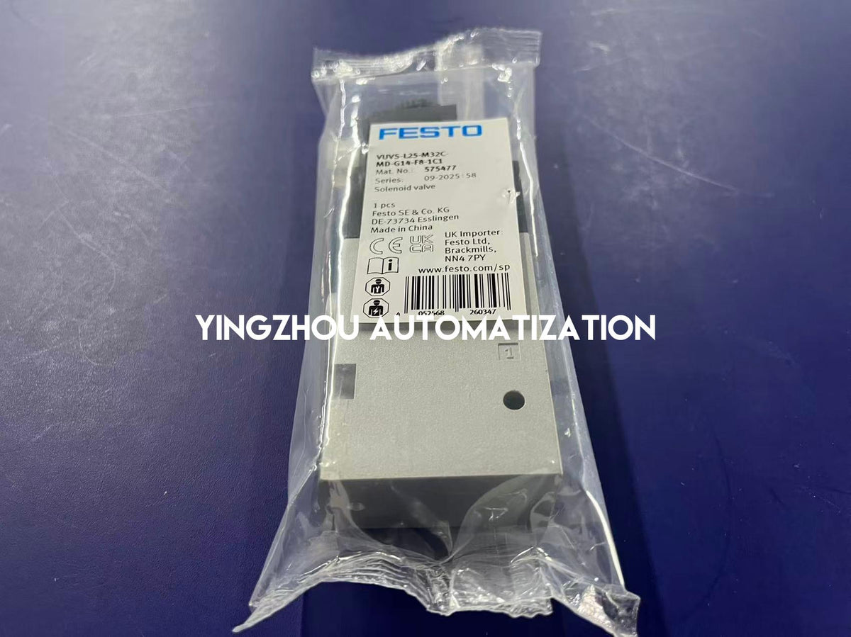Festo 575477 VUVS-L25-M32C-MD-G14-F8-1C1 Solenoid Valve - G1/4 3/2-way Closed | Robust Universal Directional Control Valve-vezhoo