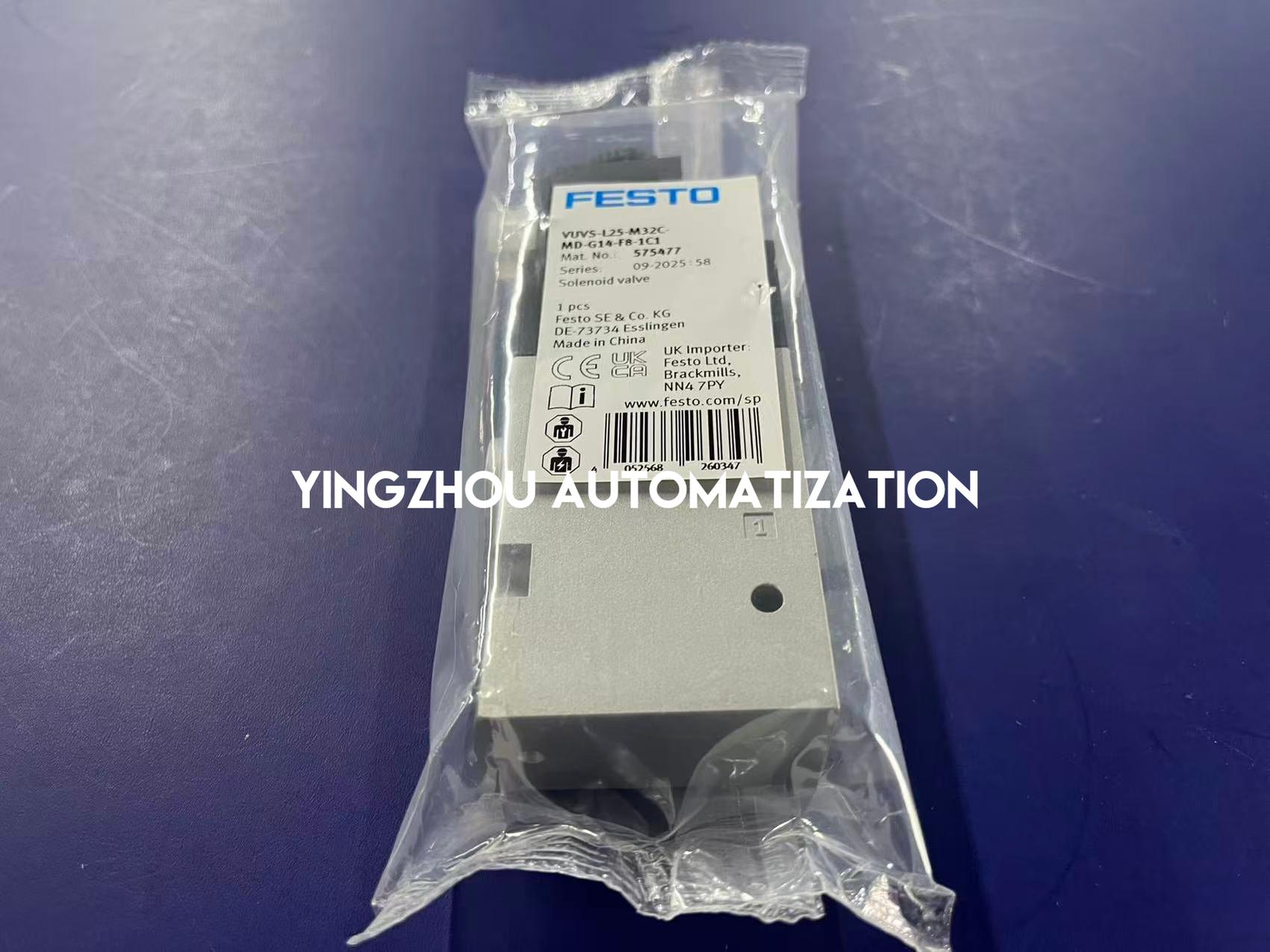Festo 575477 VUVS-L25-M32C-MD-G14-F8-1C1 Solenoid Valve - G1/4 3/2-way Closed | Robust Universal Directional Control Valve-vezhoo