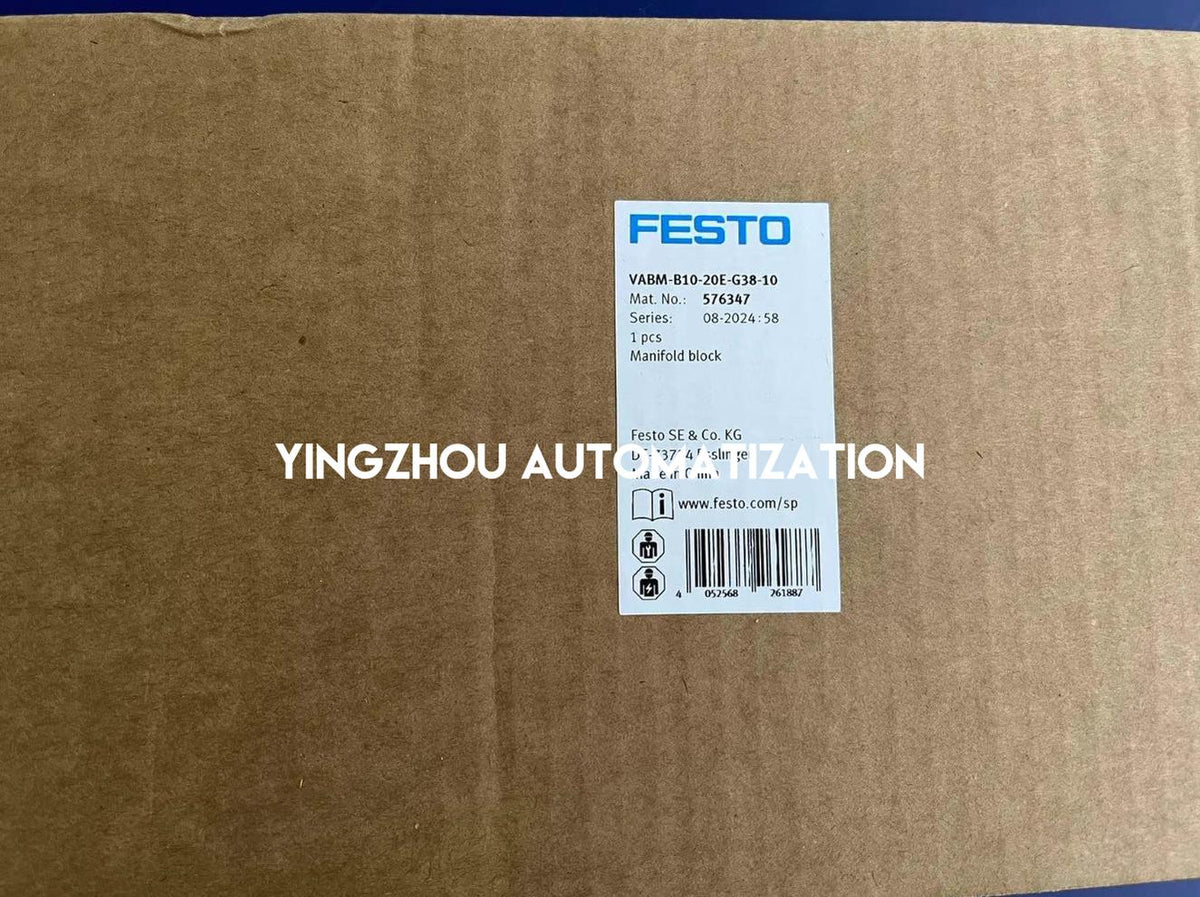Festo 576347 VABM-B10-20E-G38-10 Manifold Block | 10 Valve Stations | 10mm VUVG Series-vezhoo