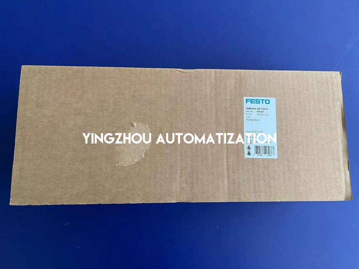 Festo 576347 VABM-B10-20E-G38-10 Manifold Block | 10 Valve Stations | 10mm VUVG Series-vezhoo
