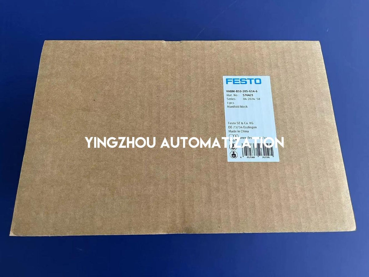 Festo 576421 VABM-B10-20S-G14-6 Manifold Block | 6 Valve Stations | 10mm VUVG Series-vezhoo