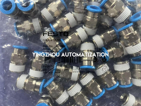 Festo QS-3/8-10-50 Push-In Fitting | 3/8" NPT Thread to 10mm OD Tube | 50-Pack | 130682-vezhoo