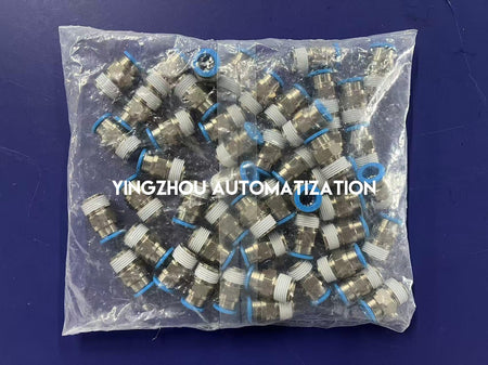 Festo QS-3/8-10-50 Push-In Fitting | 3/8" NPT Thread to 10mm OD Tube | 50-Pack | 130682-vezhoo