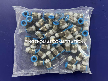 Festo QS-3/8-10-50 Push-In Fitting | 3/8" NPT Thread to 10mm OD Tube | 50-Pack | 130682-vezhoo