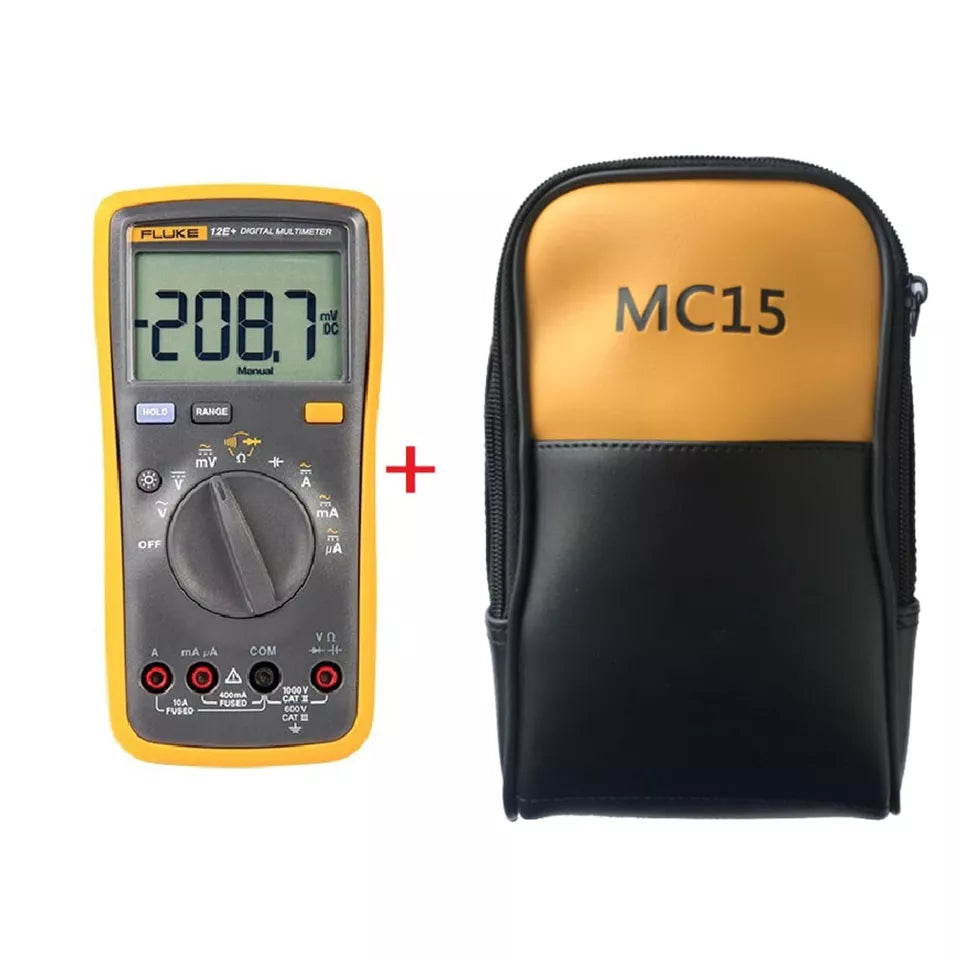 Fluke 12E+ Digital Multimeter - Large Display, Rugged Reliability, 600V Safety Rated-vezhoo