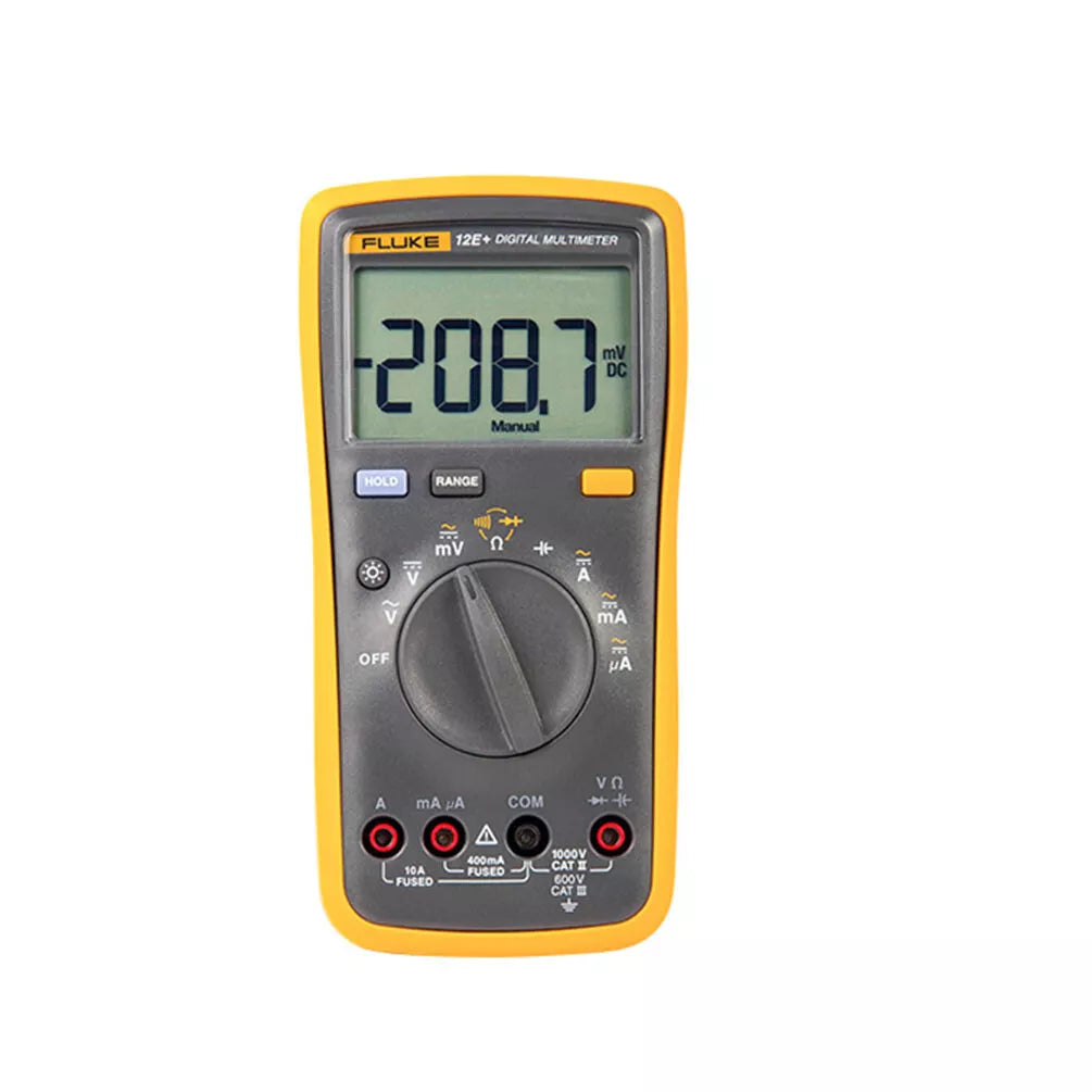 Fluke 12E+ Digital Multimeter - Large Display, Rugged Reliability, 600V Safety Rated-vezhoo
