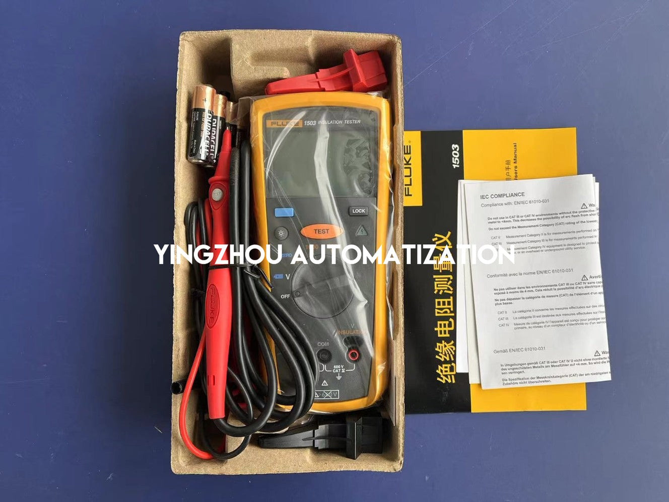 Fluke 1503 Insulation Resistance Tester - 500V/1000V, 2000 MΩ, Remote Probe Included-vezhoo