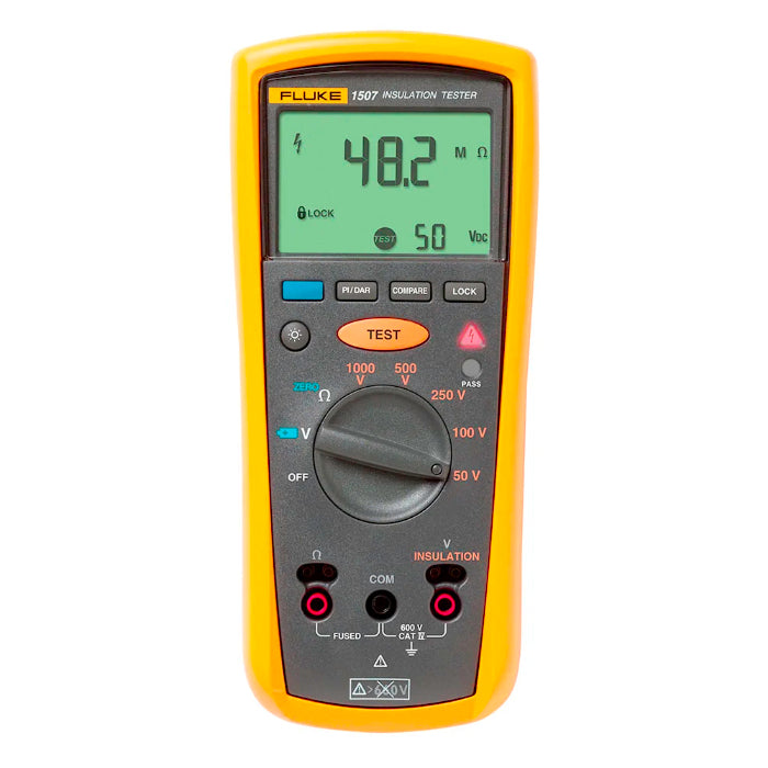 Fluke 1507 Digital Insulation Resistance Tester - 50V to 1000V, PI/DAR Calculations-vezhoo