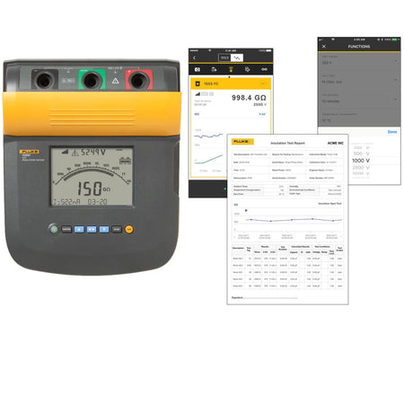 Fluke 1550C FC 5 kV Digital Insulation Tester with Fluke Connect & Wireless Logging-vezhoo