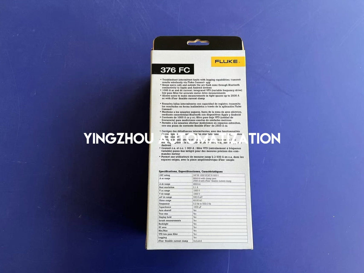 Fluke 376 FC True-RMS AC/DC Clamp Meter with iFlex - 2500A AC, 1000V, Fluke Connect-vezhoo