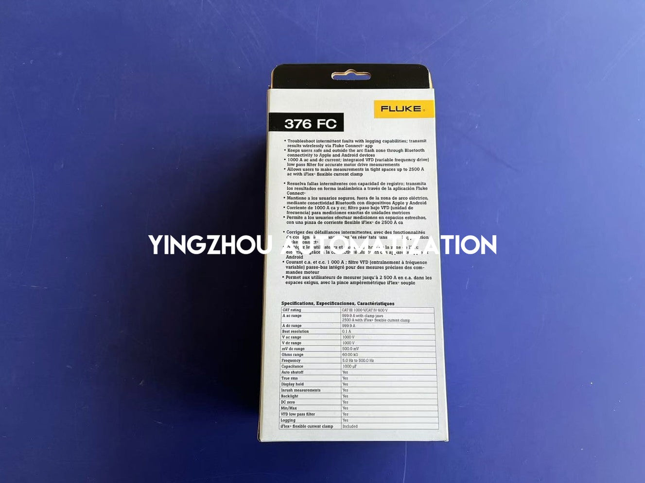 Fluke 376 FC True-RMS AC/DC Clamp Meter with iFlex - 2500A AC, 1000V, Fluke Connect-vezhoo
