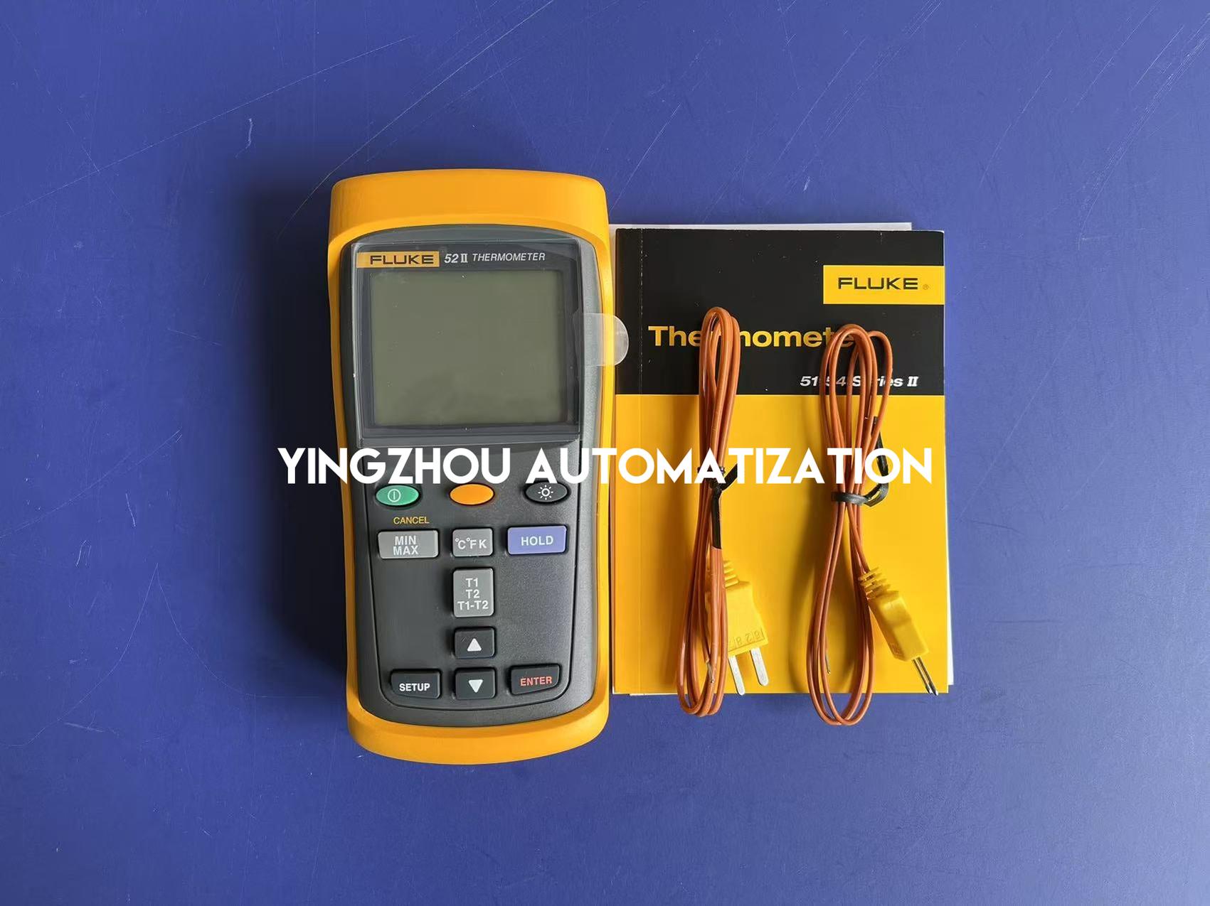 Fluke 52 II Dual Input Digital Thermometer - Lab Accuracy, Multi-Thermocouple Support-vezhoo