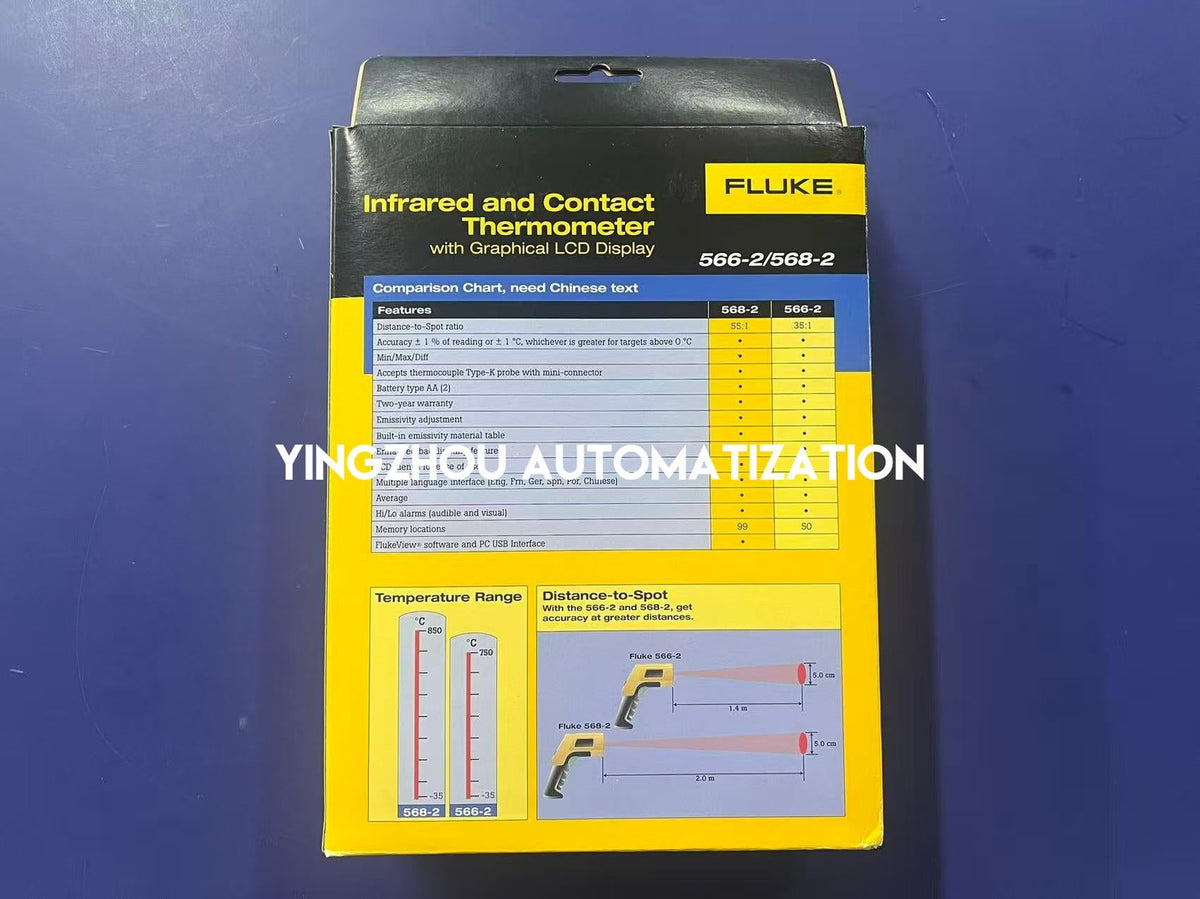Fluke 566-2 Infrared and Contact Thermometer | -40°C to 650°C (-40°F to 1202°F) | 30:1 D:S Ratio-vezhoo