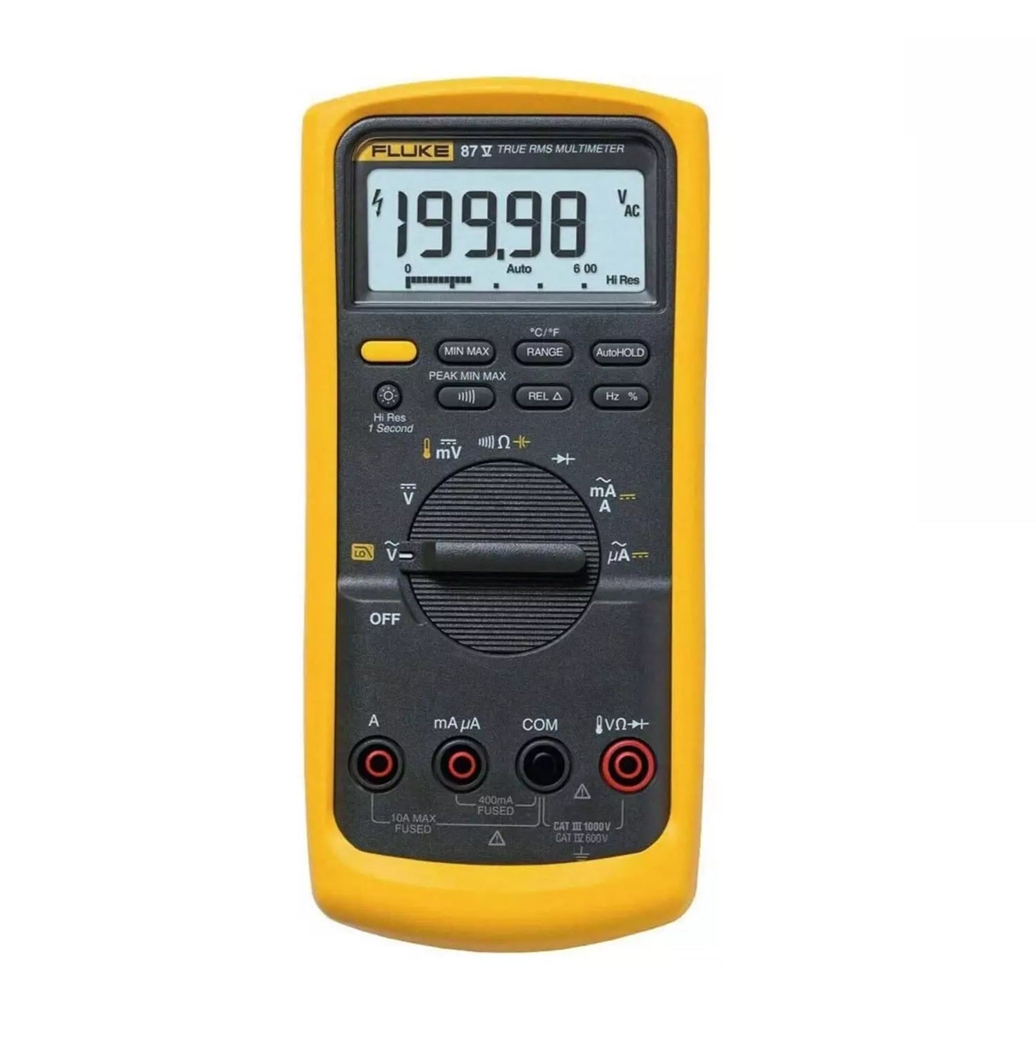 Fluke 87V Industrial Multimeter - True-RMS, VFD Filter, and Built-in Thermometer-vezhoo