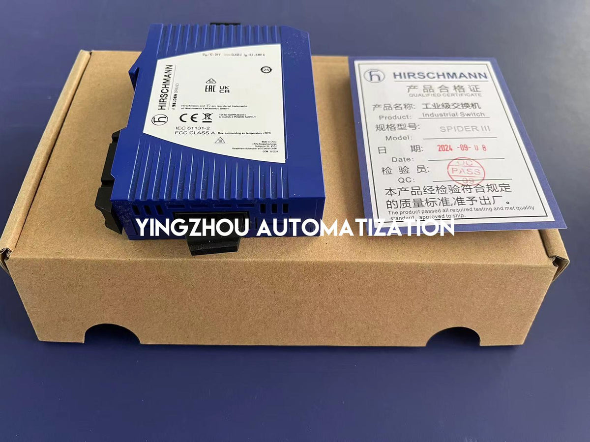 Hirschmann SPIDER-SL-20-04T1M29999SZ9HHHH - Unmanaged Industrial Switch, 4x RJ45, 1x Multimode ST-vezhoo