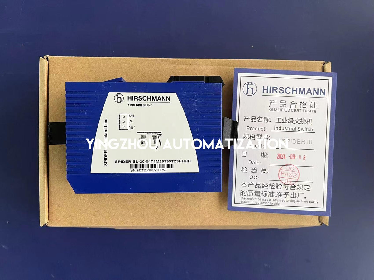Hirschmann SPIDER-SL-20-04T1M29999SZ9HHHH - Unmanaged Industrial Switch, 4x RJ45, 1x Multimode ST-vezhoo