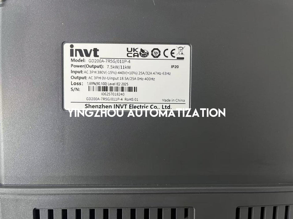 INVT GD200A-7R5G/011P-4 VFD - 7.5kW/11kW, 3-Phase 380V, Vector Control-vezhoo
